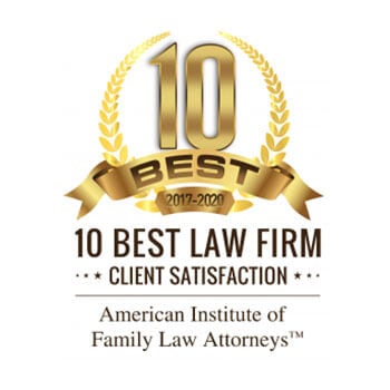 10 Best | 10 Best Law Firm | Client Satisfaction | American Institute of Family Law Attorneys | 2017-2020